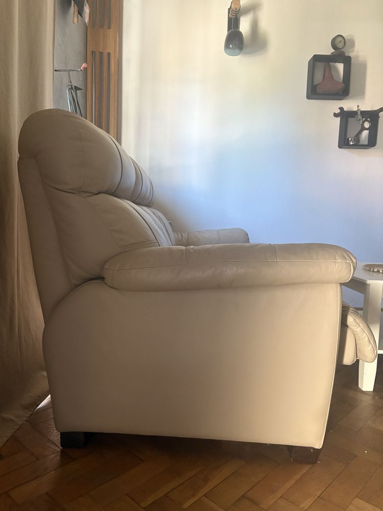 Komplet wypoczynkowy skorzany