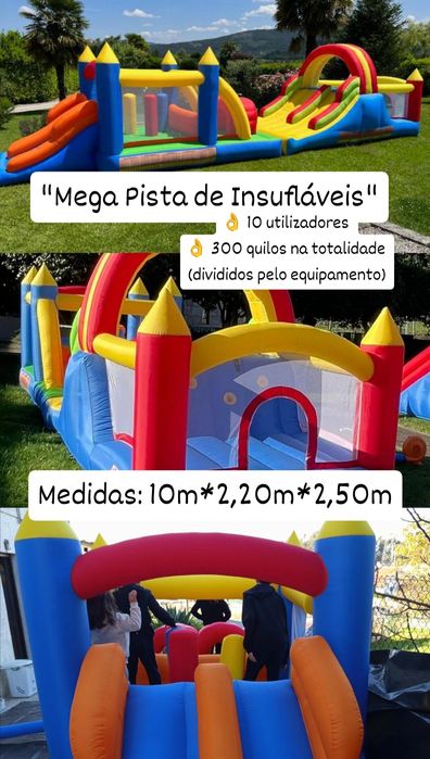 Insuflável Mega Pista para alugar