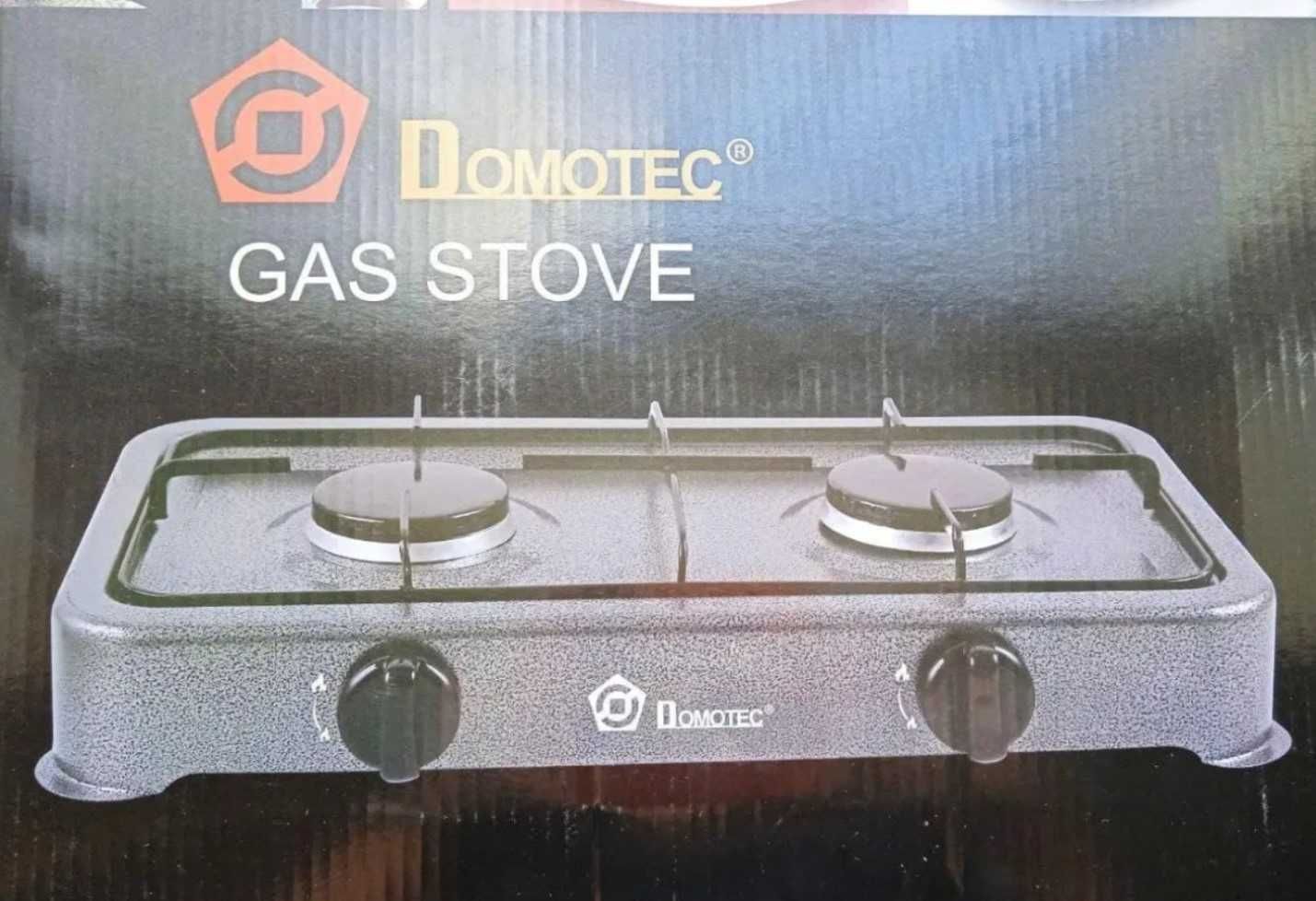 двокамфорна газова плита настільна domotec ms-6602, газовий таганок