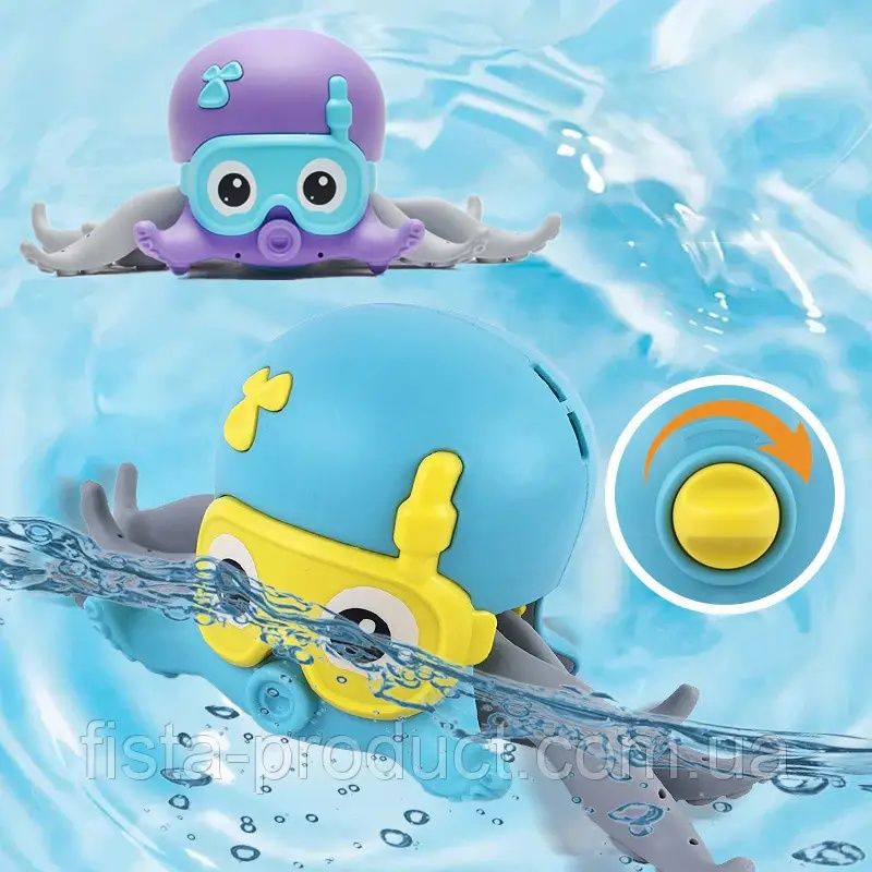 Восьминіг Інтерактивна Іграшка для ванної та купання Восьминіг водний,