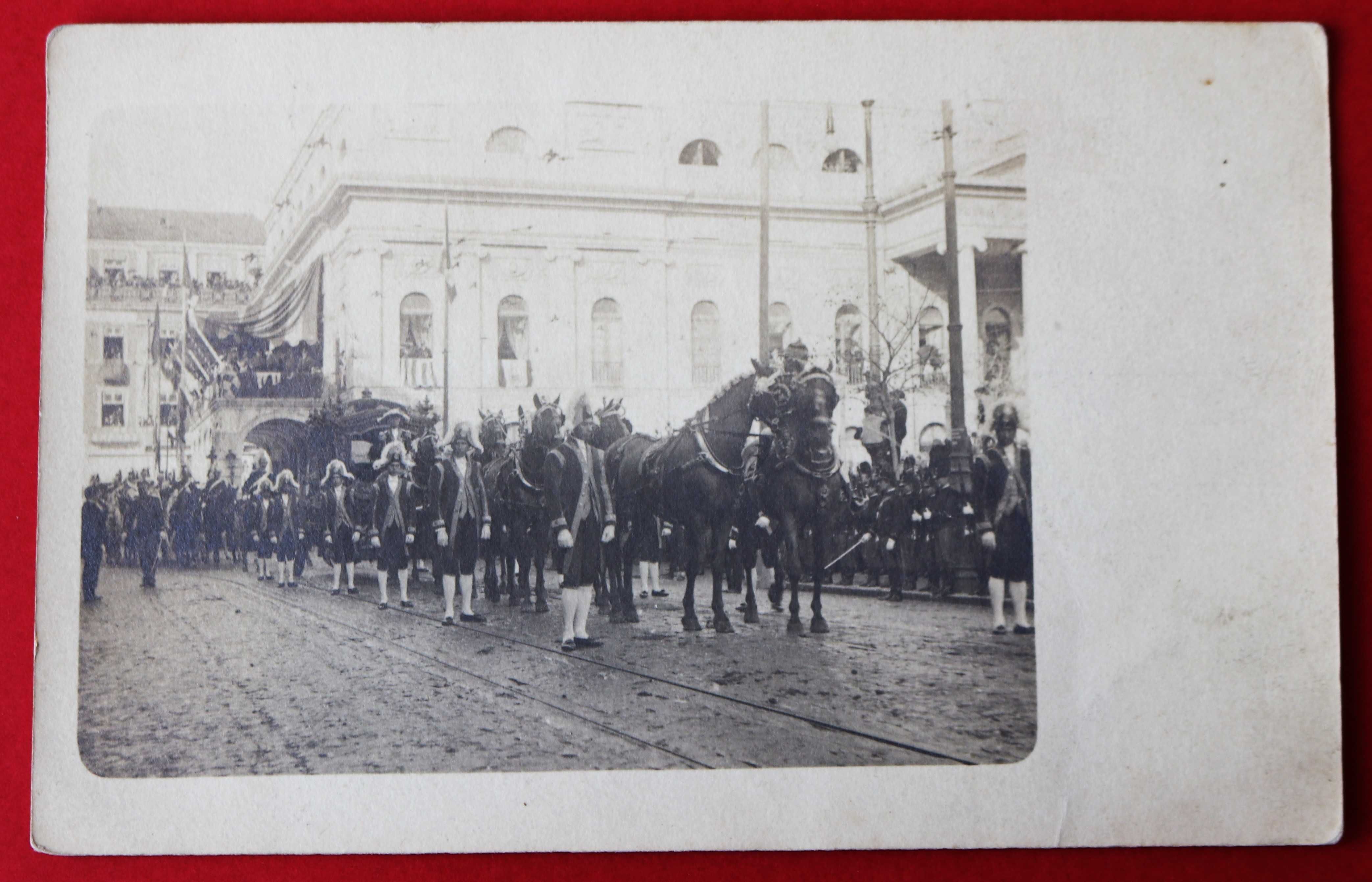 Visita Presidente Loubet 1905 cortejo no Rossio