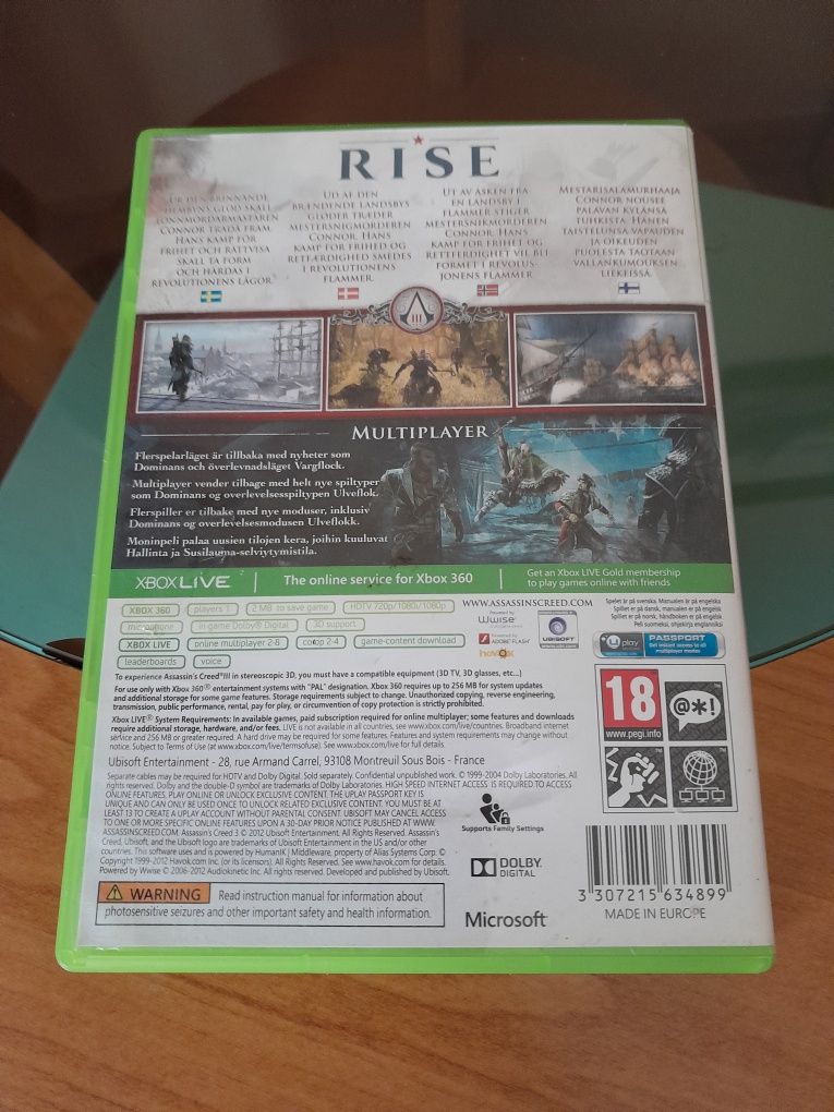 Assasinss Creed 3 Eng.Stan idealny.X box 360