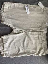 Nowe spodnie, Lniane Krótkie spodenki Bermudy Brax 48/32