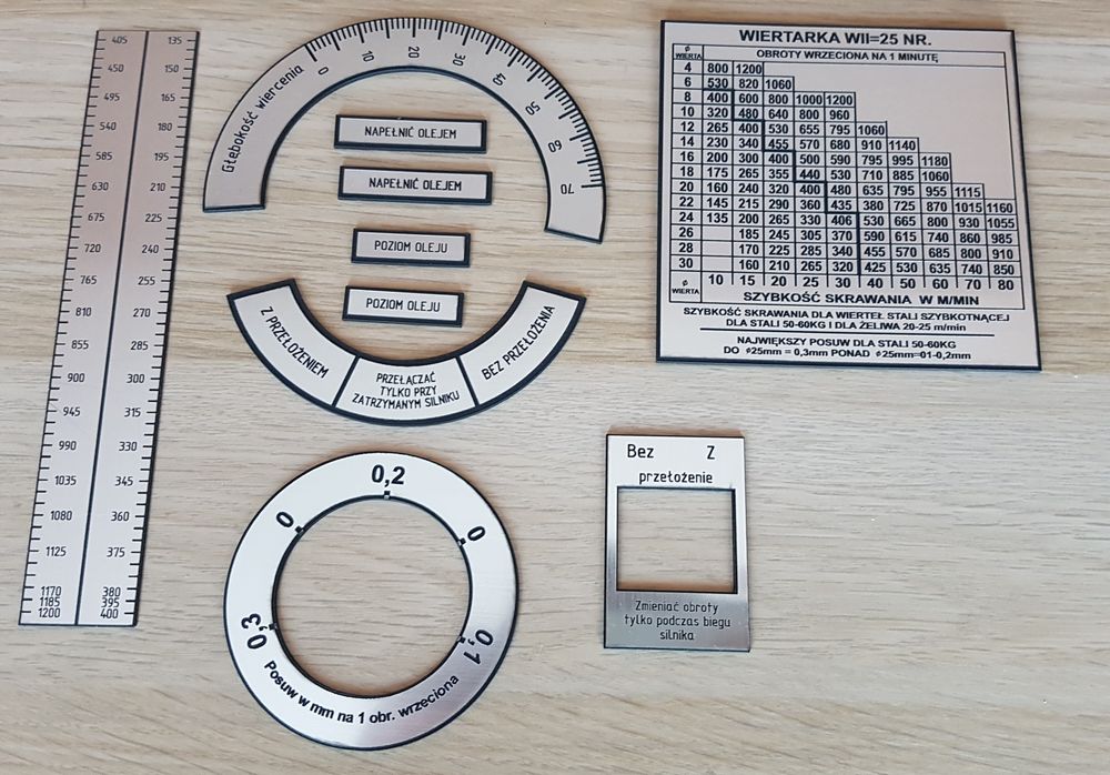 Wiertarka Wii25 Kom. Tabliczek Tabliczki Tabliczka Stołowa Kadłubowa