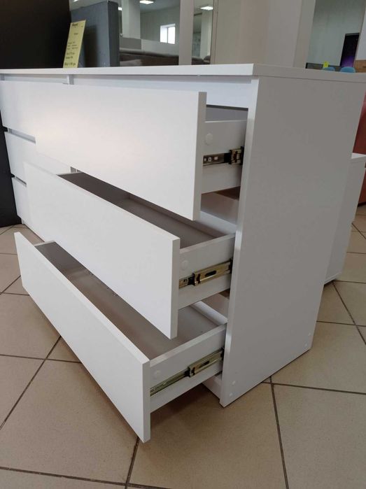 Комод 1,5 м на 6 шухляд Білий,Антрацит/Комод  на 6 ящиков