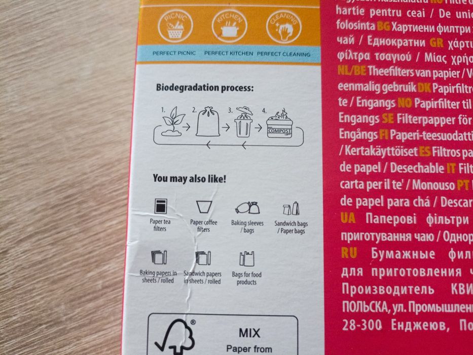 Bio Filtry papierowe do herbaty 100 szt. viGO