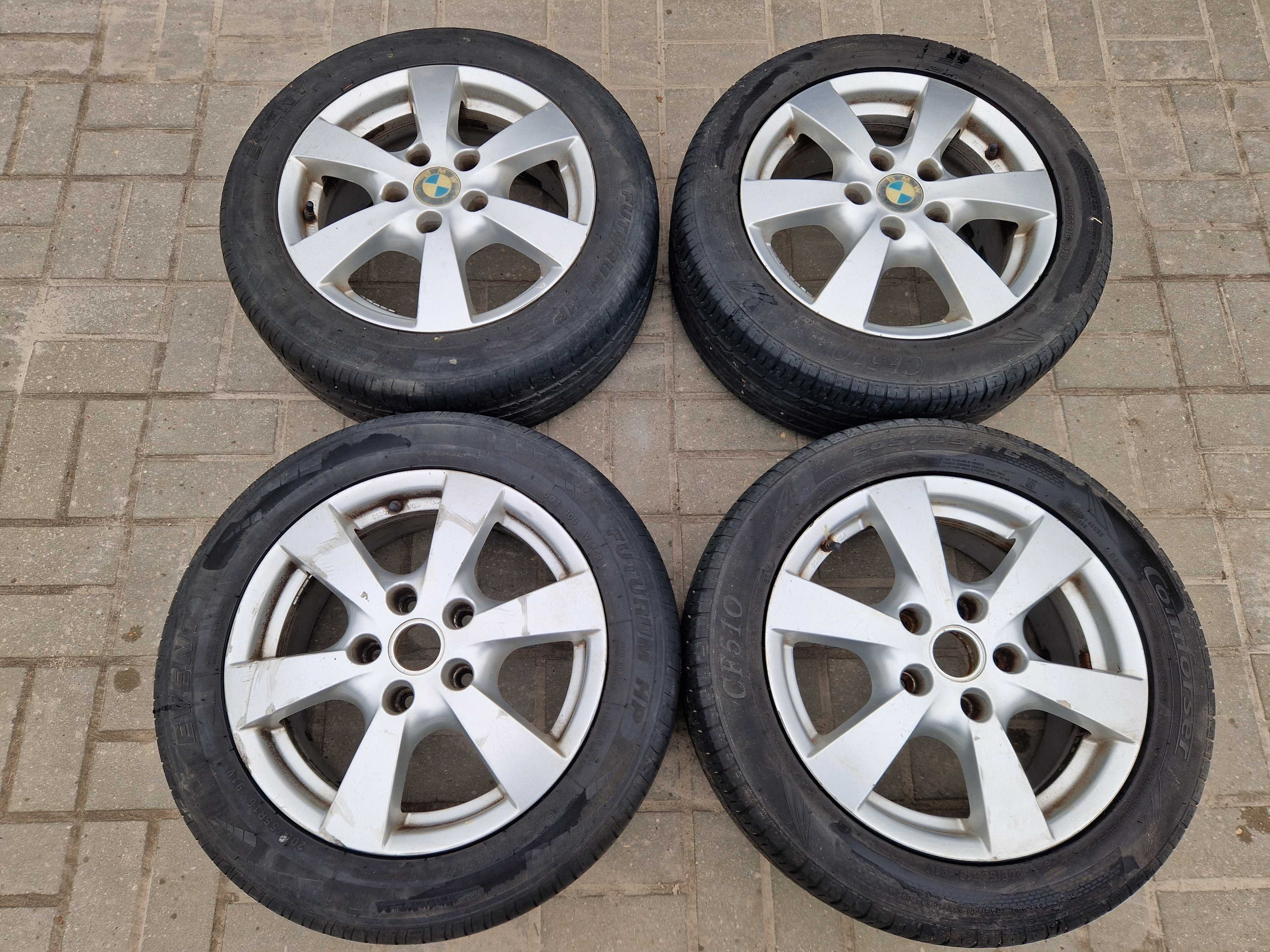 BMW E46 E87 E90 Alufelgi 16" 7J ET45 5x120 RONAL 1599 Opony 205/55/16