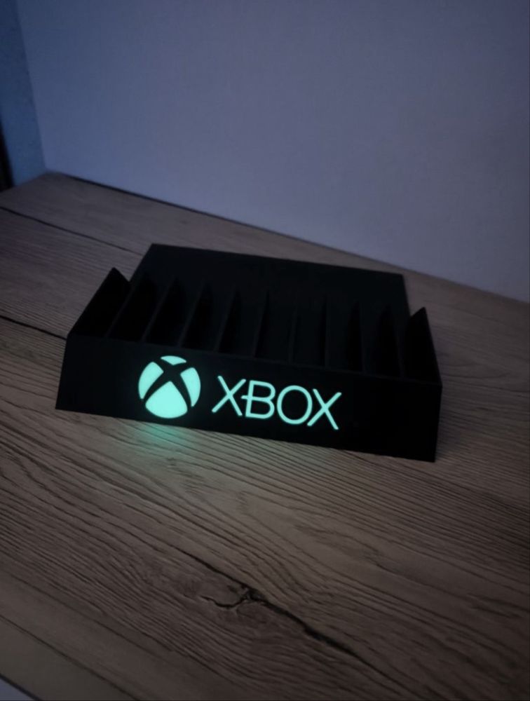 Stojak podstawka na gry Xbox Napis Fluorescencyjny