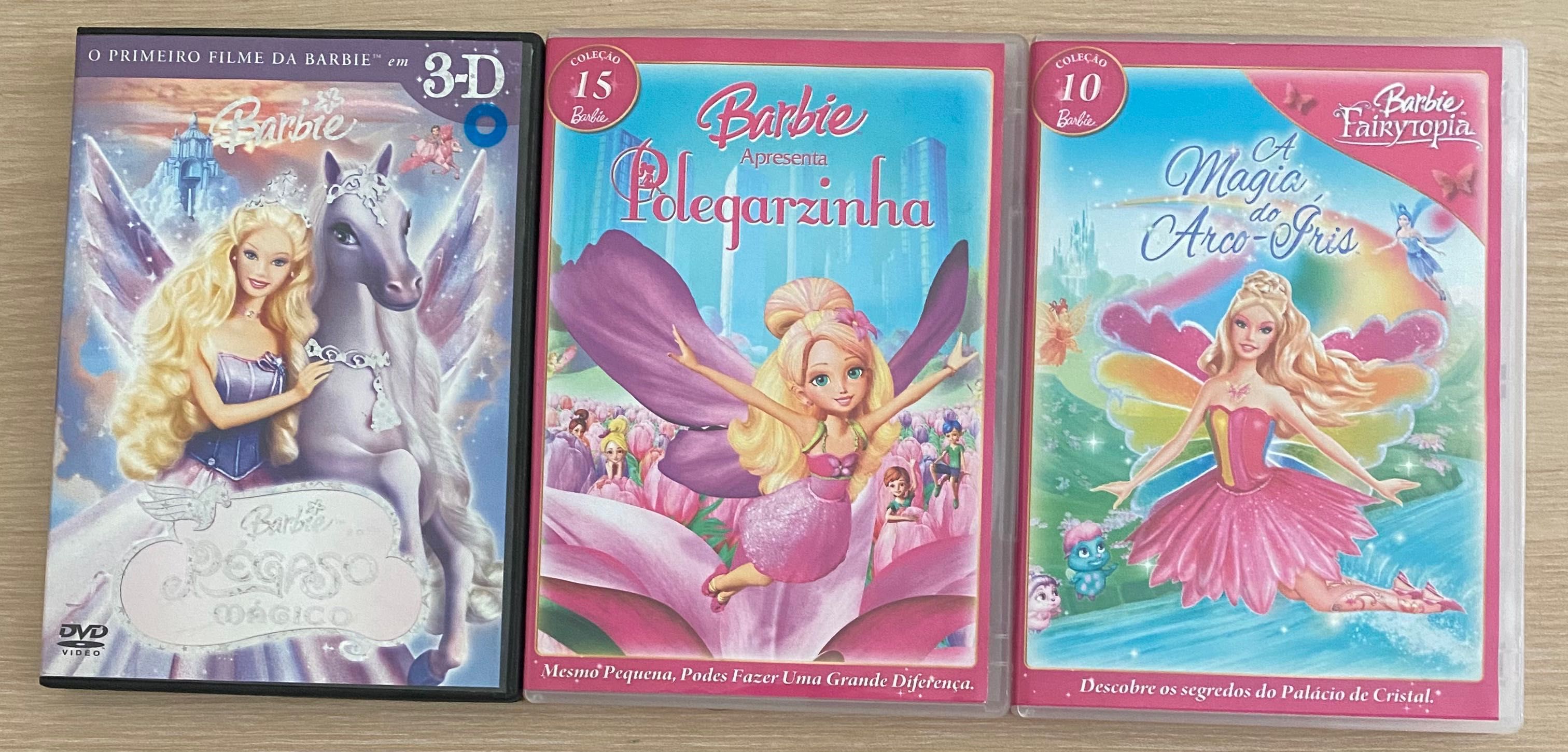 3 DVDs da Barbie