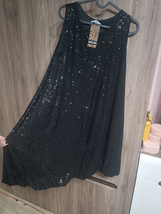 Sukienka bombka cekiny błyszcząca 36-42