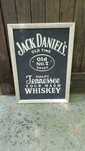 Obraz piaskowiec rękodzieło Jack Daniels do baru, pubu, dekoracji