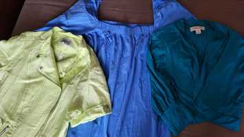 Платье H&M синее летнее пиджак Cassidi, накидка р. 46-48 Все новое