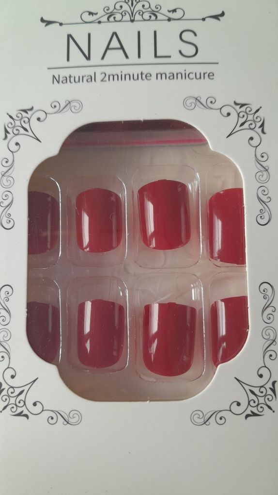 3 zestawy NOWE Paznokcie eleganckie, tipsy samoprzylepne