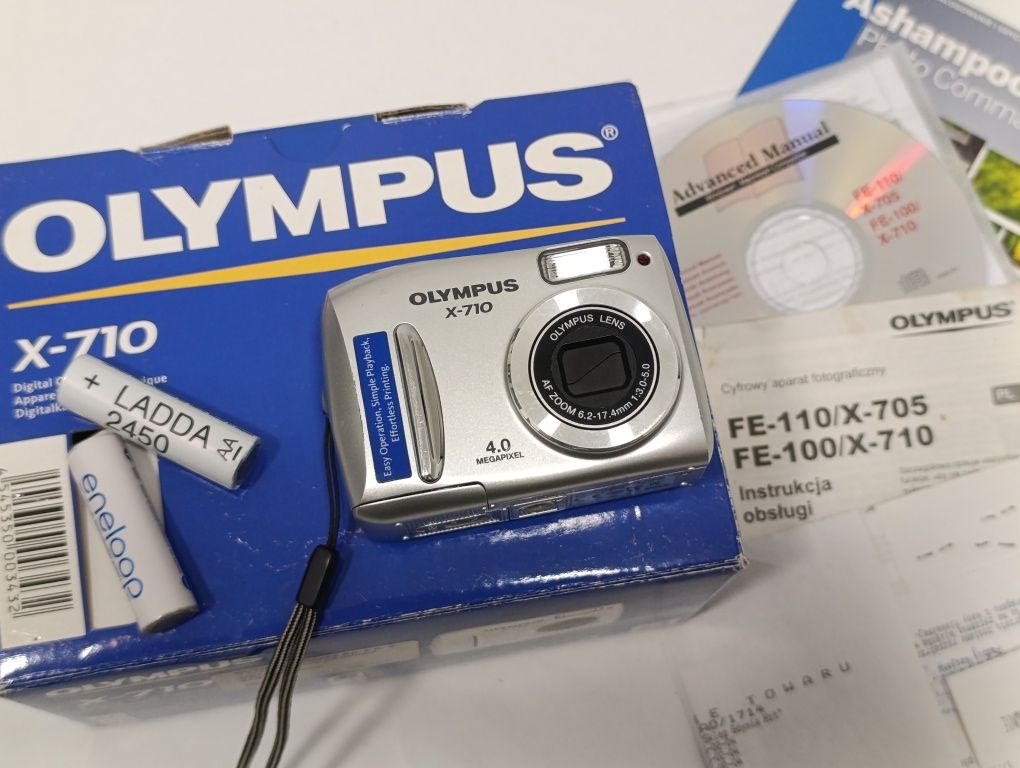 Aparat cyfrowy OLYMPUS X-710 4 mpx na baterie vintage retro y2k CCD