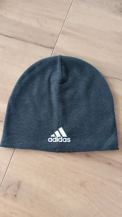 Czapka zimowa męska z polarem w środku kolor grafitowy nowa