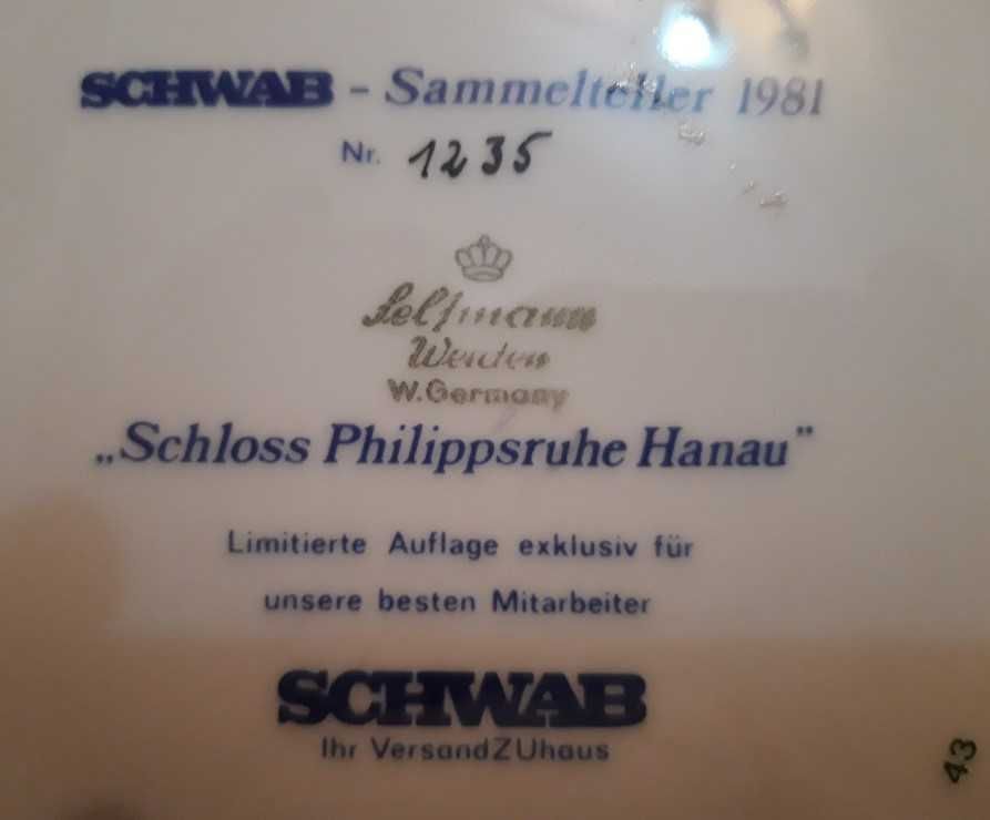 Prato decorativo Alemão marca Schwab