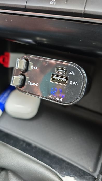 Carregador 120w com cabo retratil