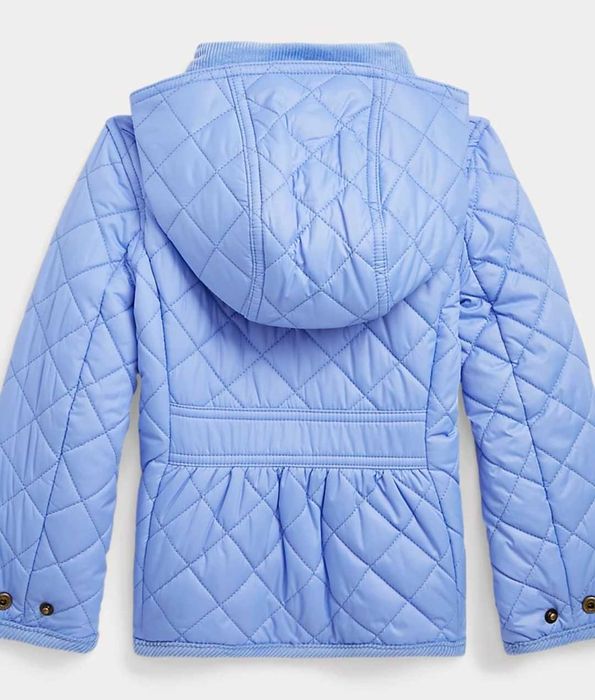 Nowa Pikowana wodoodporna kurtka Polo Ralph Lauren Barn roz. 5 110 cm