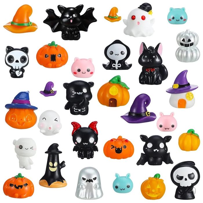 Mini figurki Halloween dekoracja ozdoby 30szt O452