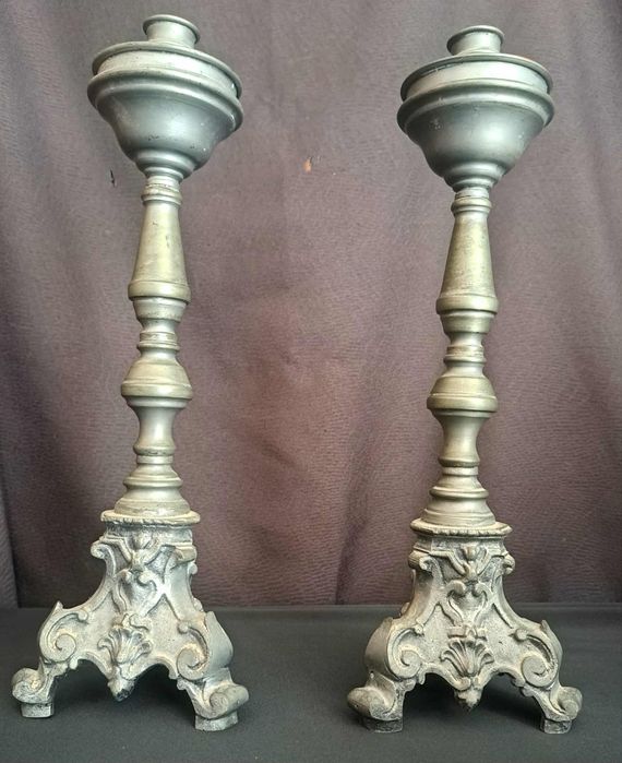 Par de tocheiros em estanho