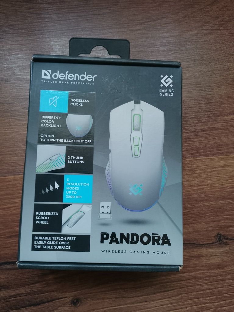 Мишка Defender Pandora GM-502 LED Wireless White
