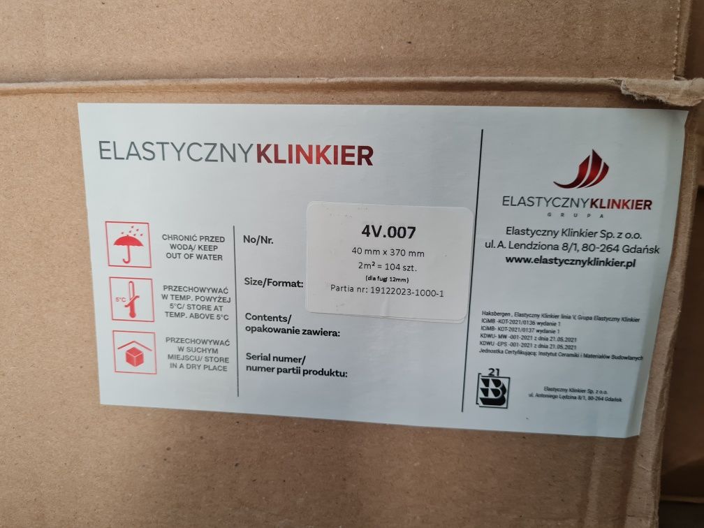 Elastolith Elastyczny klinkier 40x370 mm