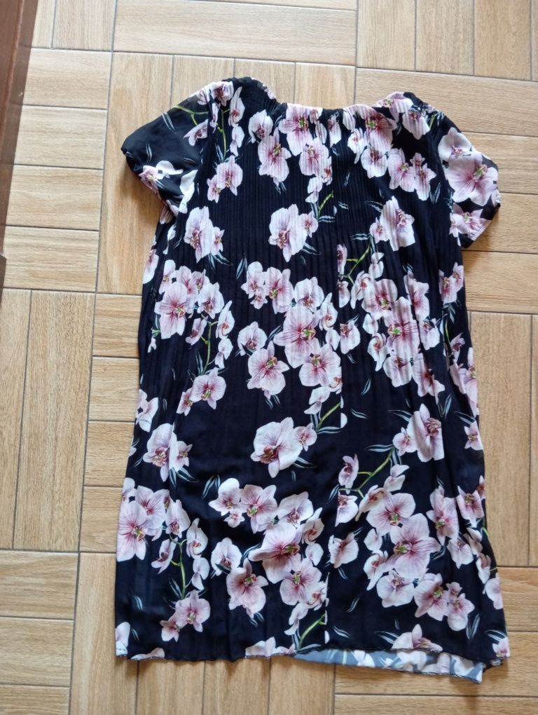 Wielokolorowa sukienka wieczorowa elegancka tanio woman kobieta