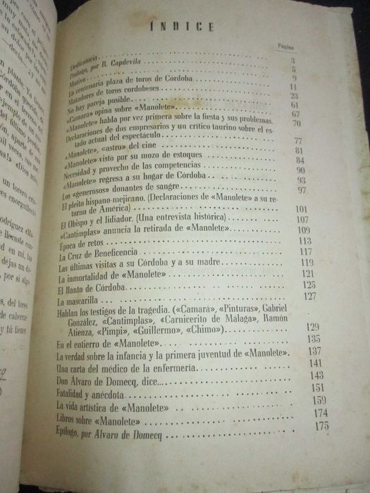 Livro Cordoba Cuna del Toreo José Luís de Córdoba 1948