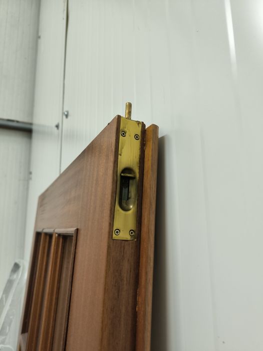 Portas de madeira c/vidro (3 unidades)