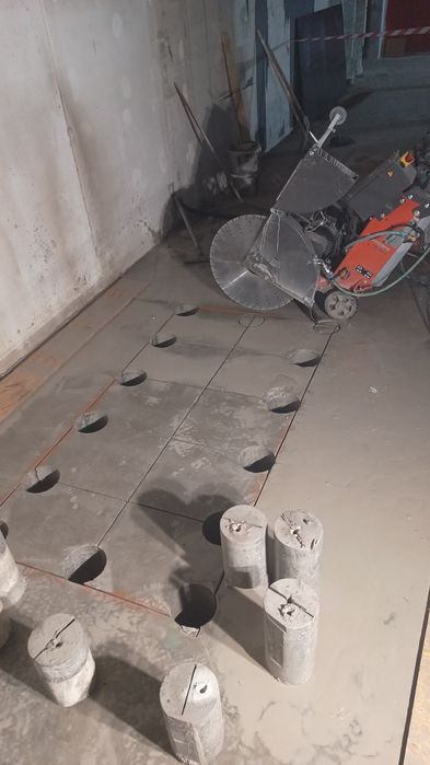 Wiercenie cięcie w betonie, żelbecie itp. Cięcie posadzek