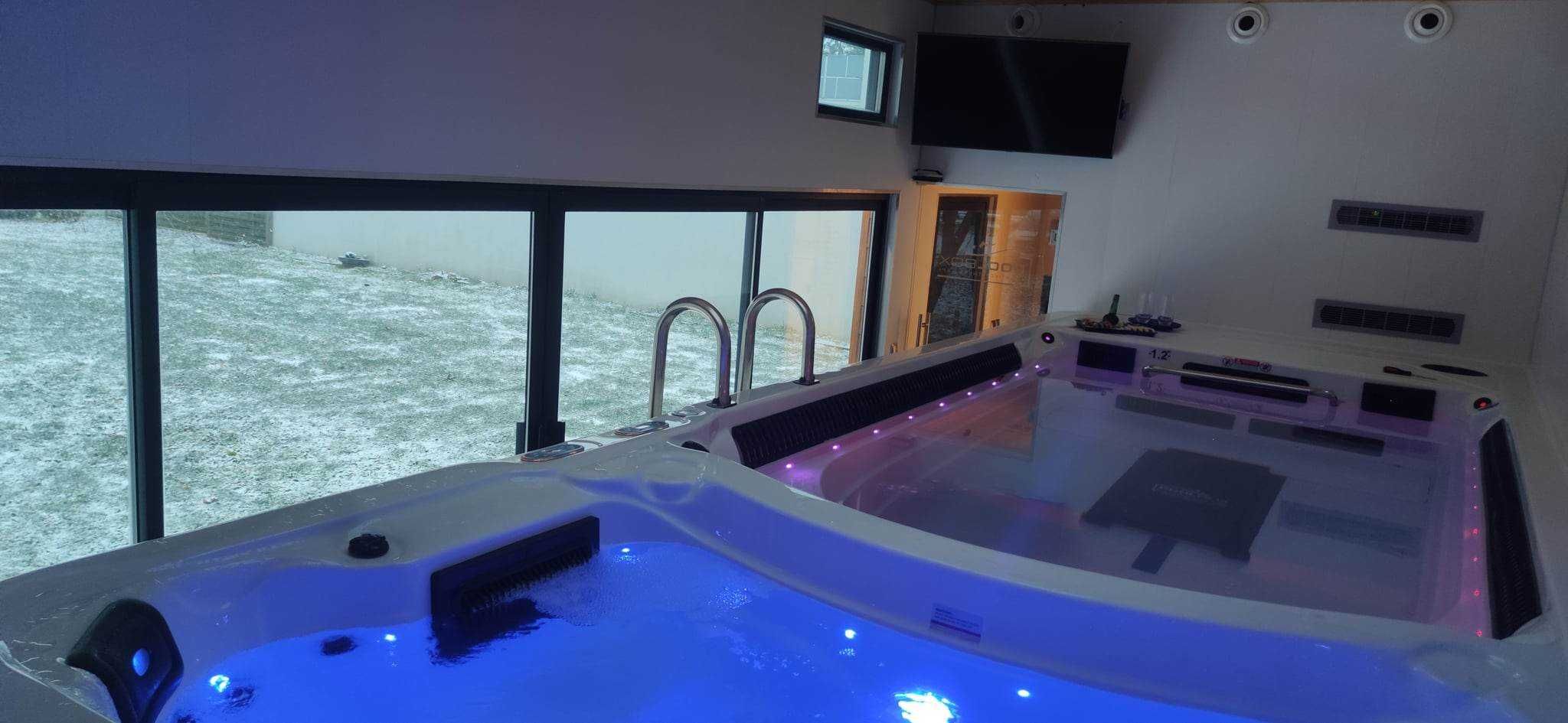 PoolBox Mini Całoroczny Basen Przeciwprąd Basen lodowy Sauna Jacuzzi