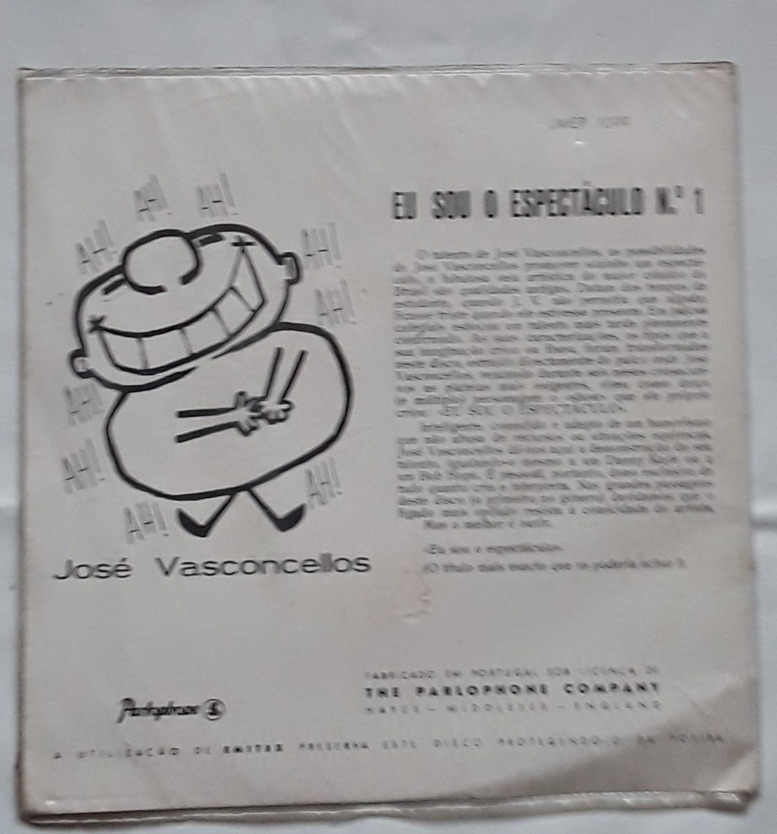 Capa de Disco vinil single de José Vasconcellos, Eu Sou o Espectáculo