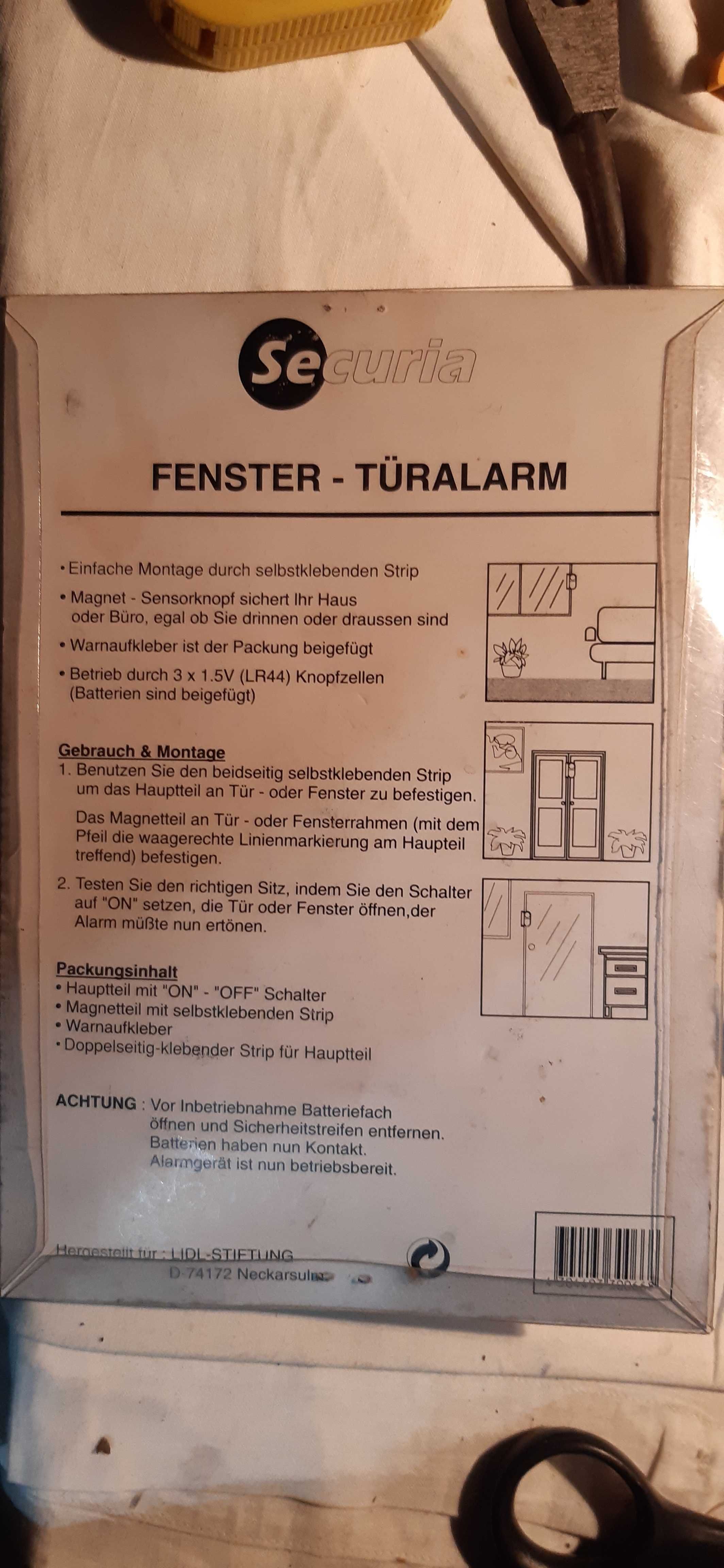 stary nieużywany alarm do drzwi niemiecki fenster