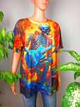 Nowa Niebieska Pomarańczowa Koszulka T-Shirt  Męska Damska Unisex Nadr