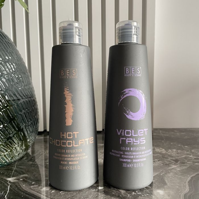 Набор BES: фиолетовый шампунь + маска Hot Chocolate