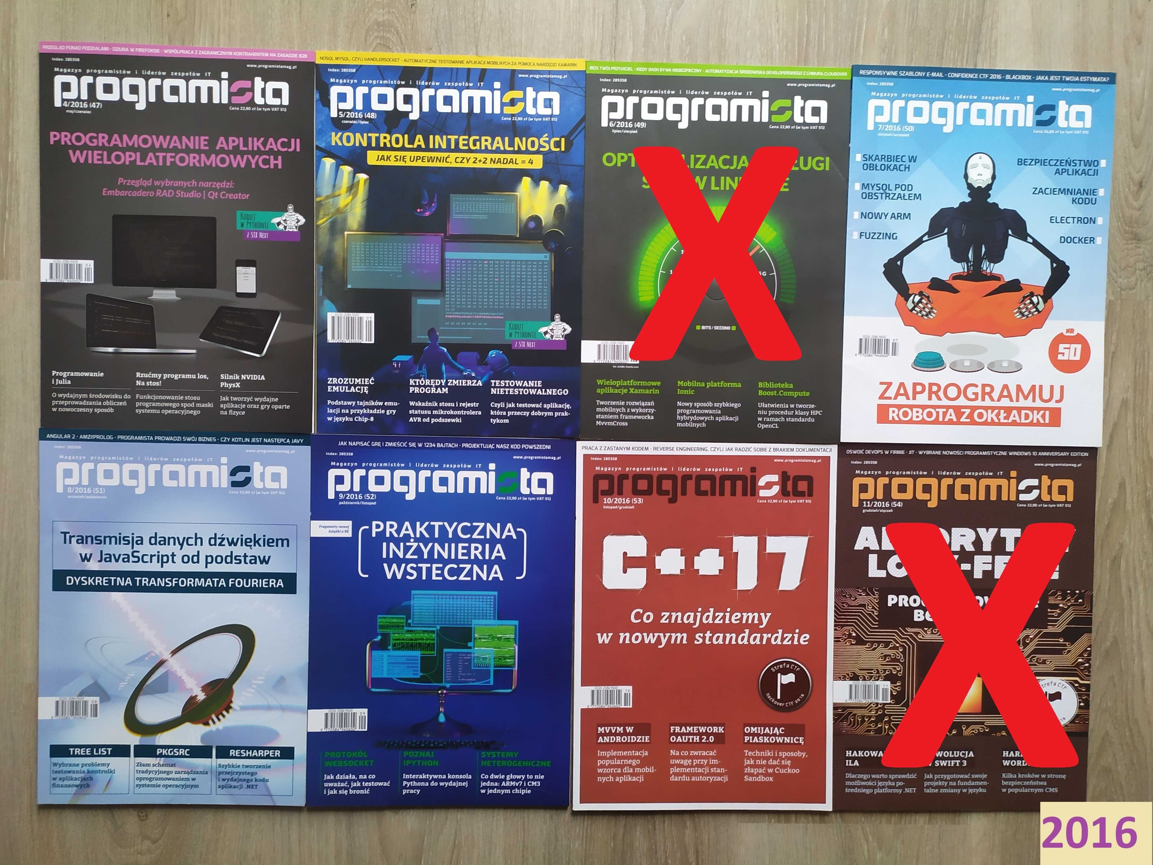 Magazyn / Czasopismo "Programista" - różne numery od 2012 do 2021 roku