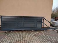 Brama przesuwna palisadowa z furtka prawa 150X4m profil 80X20