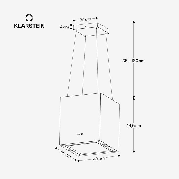 Острівна витяжка Klarstein Kronleuchter
