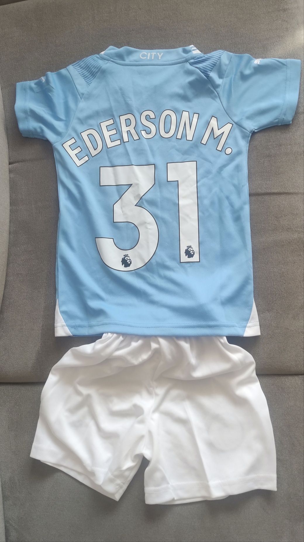 Zestaw strój koszulka spodenki Ederson M.  Manchester City r. 98/104