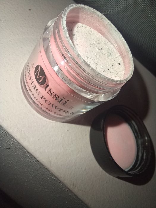 Proszek akrylowy do paznokci z brokatem