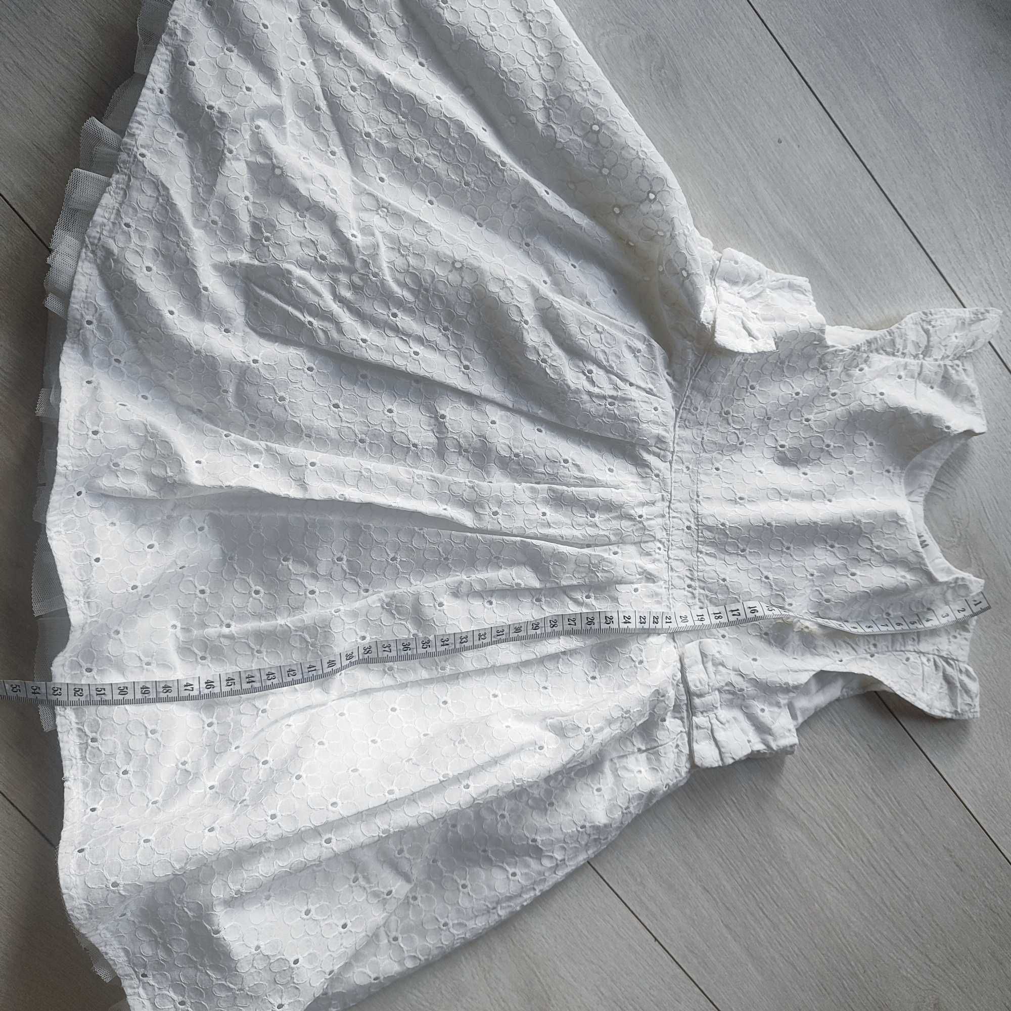 Biała sukienka wizytowa rozm. 92 H&M