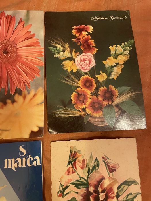 Stare pocztowki z kwiatami widokowki kwiaty lata 60te