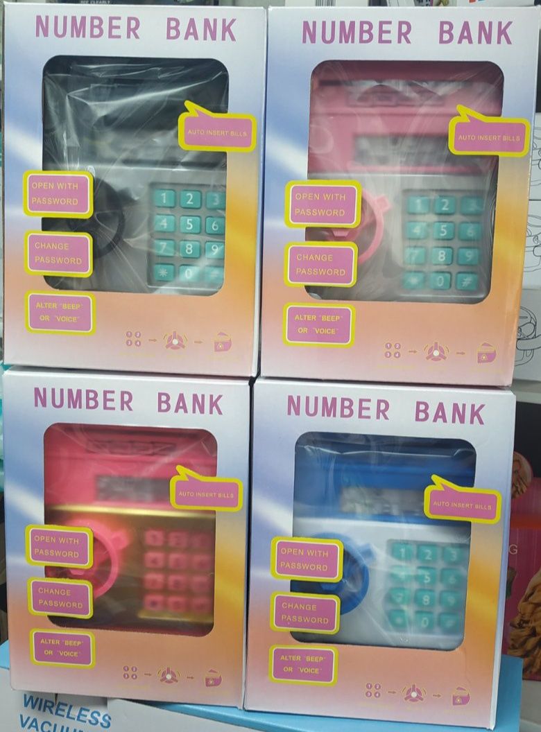 Сейф - копилка с кодовым замком NUMBER BANK