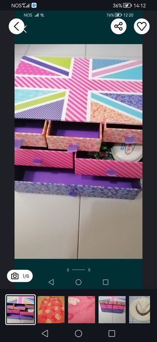 Caixa arrumação +manta Hello kitty+chapéu +Tinteiros