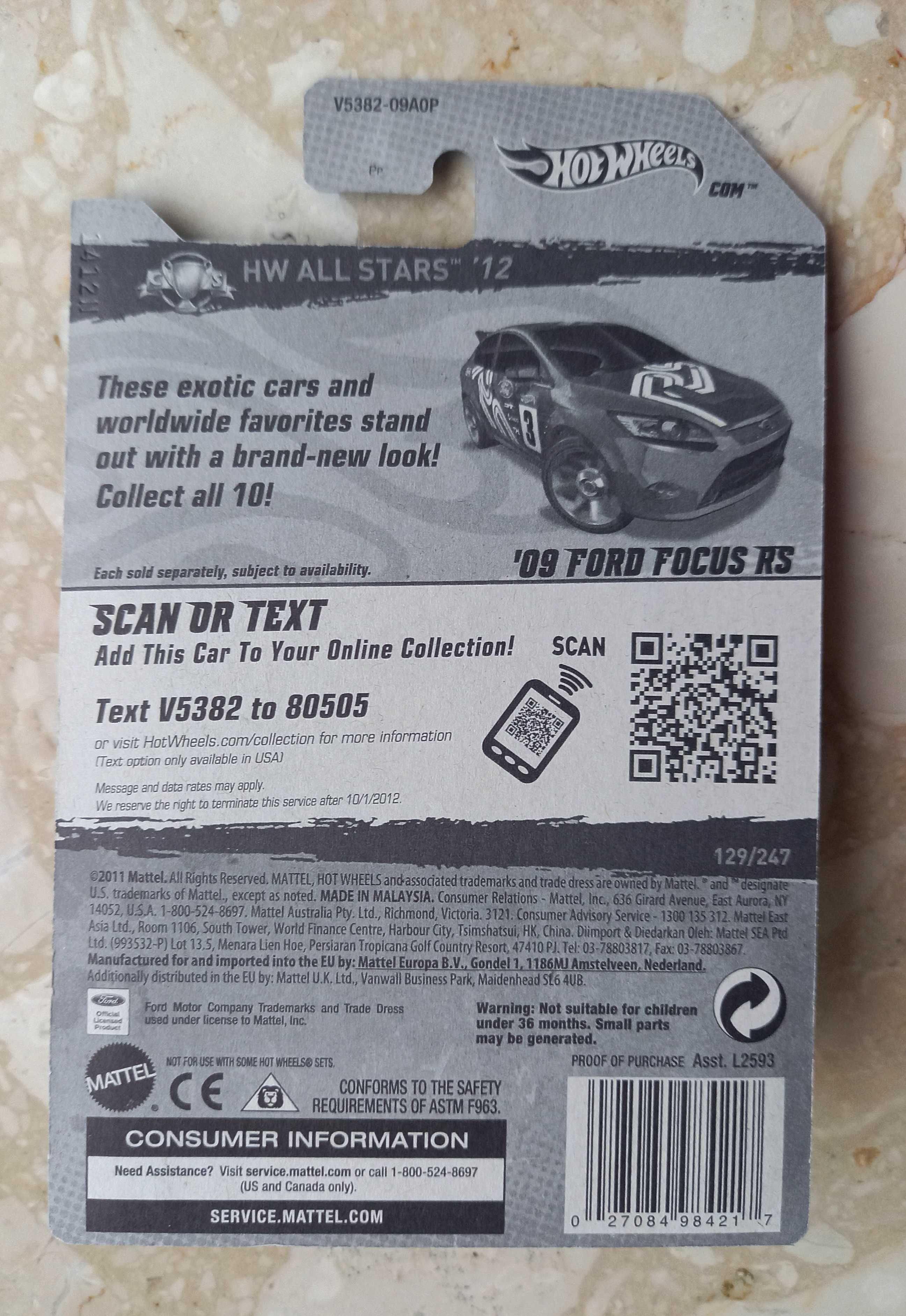 Hot Wheels Premium STH __ '09 Ford Focus RS __ Super Treasure Hunt _