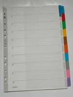 LEITZ organizer przekladki kartonowe do segregatora a4 10kart kolorów