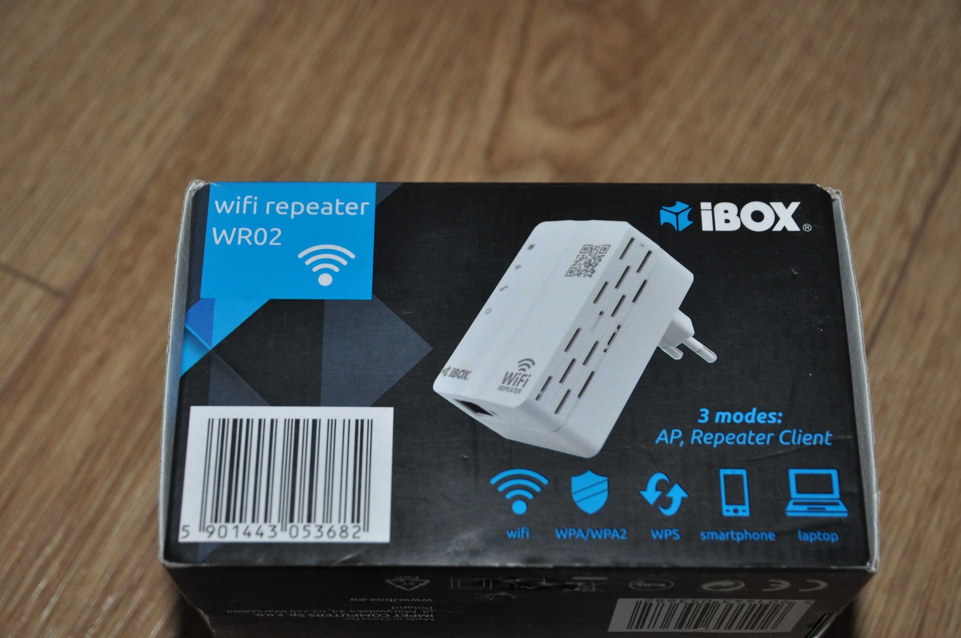 Wzmacniacz sygnału WiFi iBOX WR02, nowy