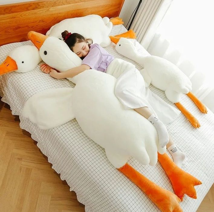 Гусак 90 130 160 190 см іграшка м'яка подушка гусь обнимусь мягкая игр