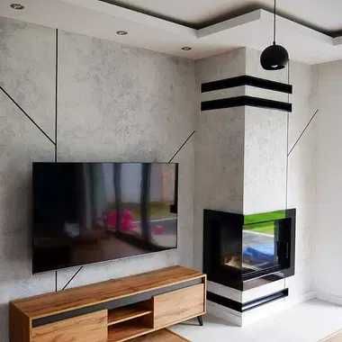 Kominek narożny w zabudowie wkładem FLOKI S 10 Lat GWARACJI Ząbkowice