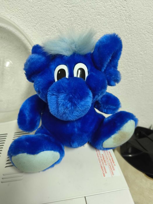 Mascote Brinquedo Peluche vintage Kodak Kolorkins foco azul bicho